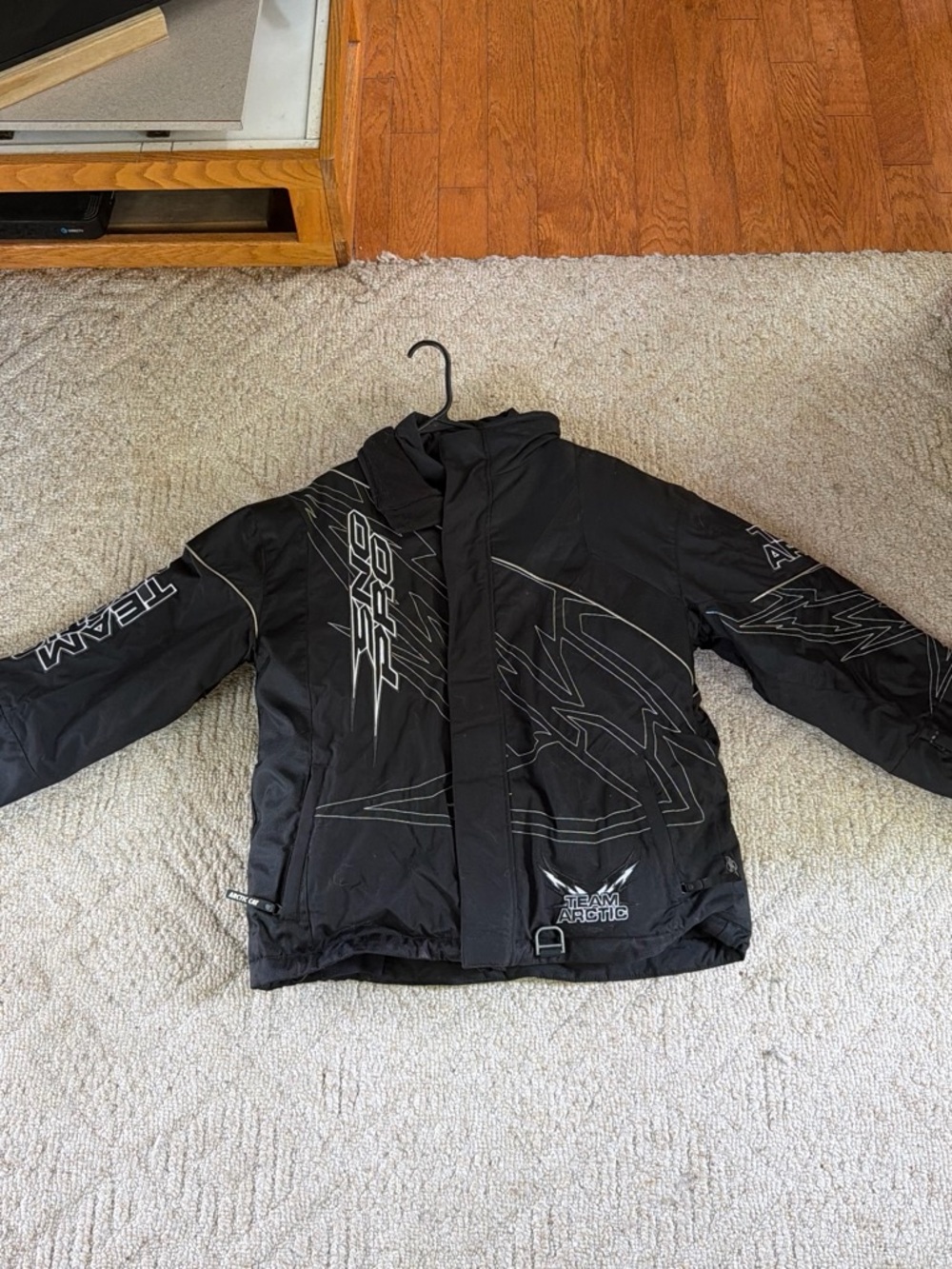 Black Team Arctic Ski Jacket - Insulated Snow Coat